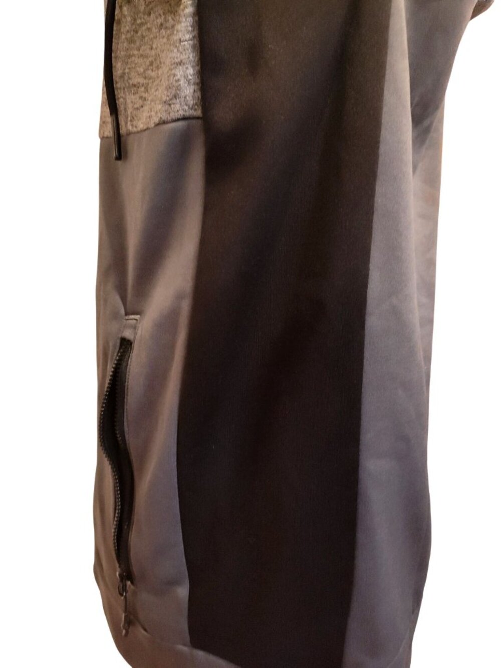 Xersion Medium Gray & Black Full-Zip Hoodie With Pockets - Picture 4 of 5